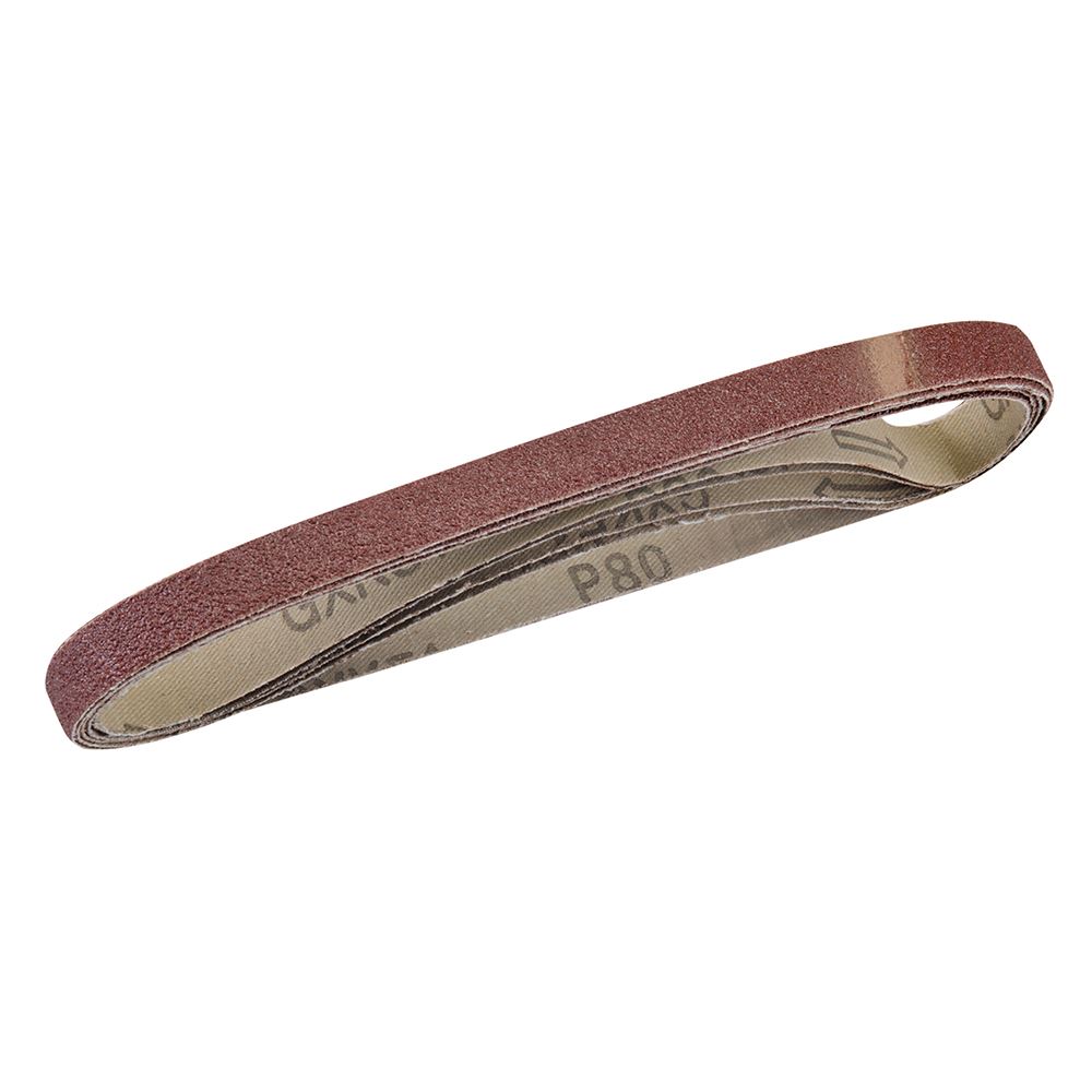 Silverline 80 Grit Sanding Belts 13 x 457mm, 5 Pack