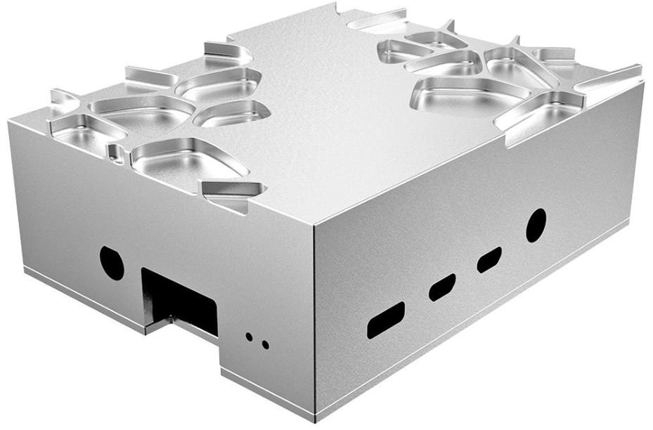 AKASA Gem Pro Case de Alumínio para Raspberry Pi 4, Prateado