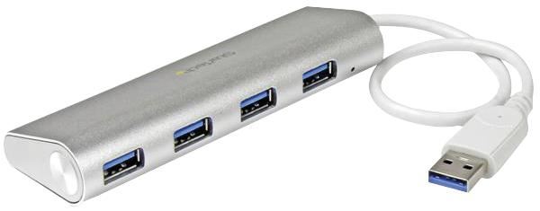 STARTECH Hub USB 3.0 4 Ports en Aluminium, Alimenté par Bus