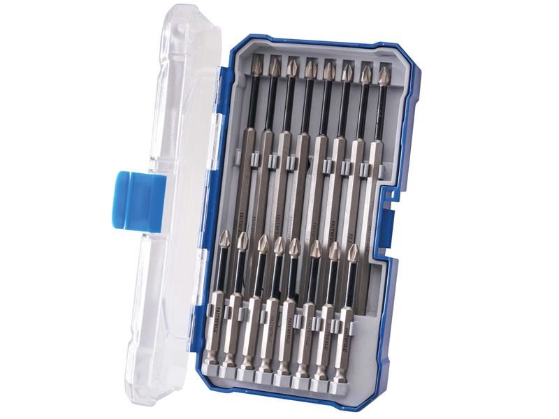 Faithfull 16-Piece Long Impact Bit Set - PH & PZ Bits in Case
