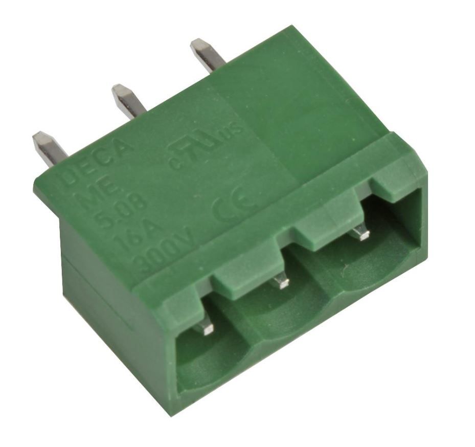 MULTICOMP PRO Blocco Terminale PCB 3-Vie 5.08mm, 16A, Montaggio Verticale