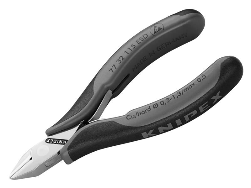 Knipex Cortadores Laterais ESD para Eletrónica, Ponta Fina, 115mm