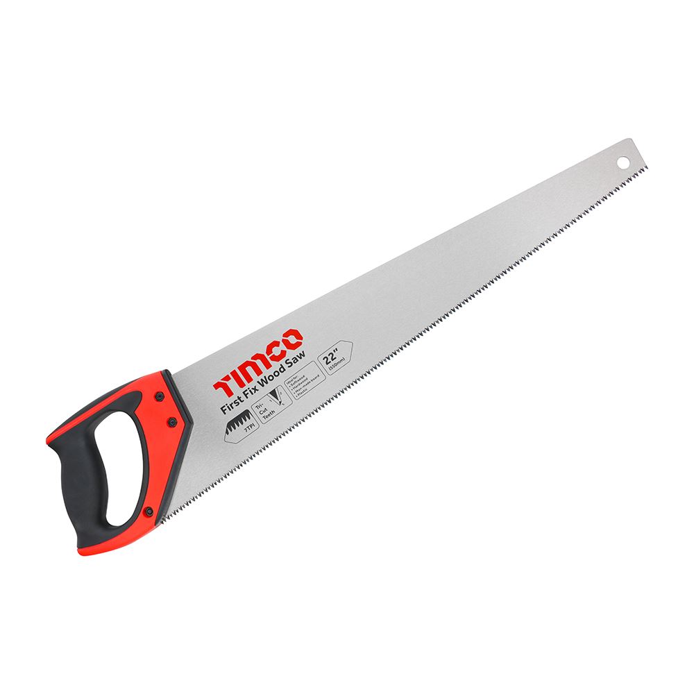 Scie à bois Timco 22 pouces pour coupe longitudinale - Acier au carbone 7 TPI
