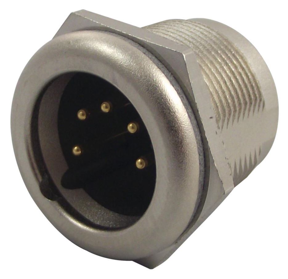 NEUTRIK שקע זכר XLR 5 פינים לריתוך, להרכבה בלוח