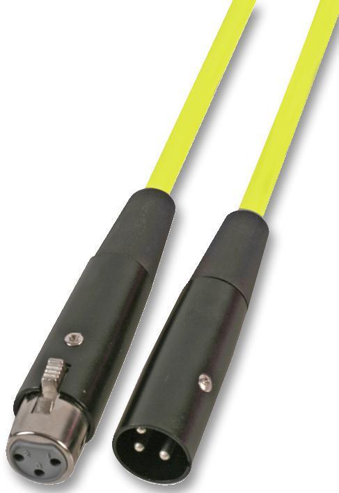 SOUNDLAB Cable XLR Macho a Hembra 3 Pines, 6m Amarillo