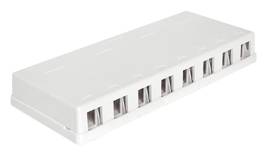 TUK Alojamiento Keystone de 8 Puertos, ABS, 94 x 218 x 30,5mm