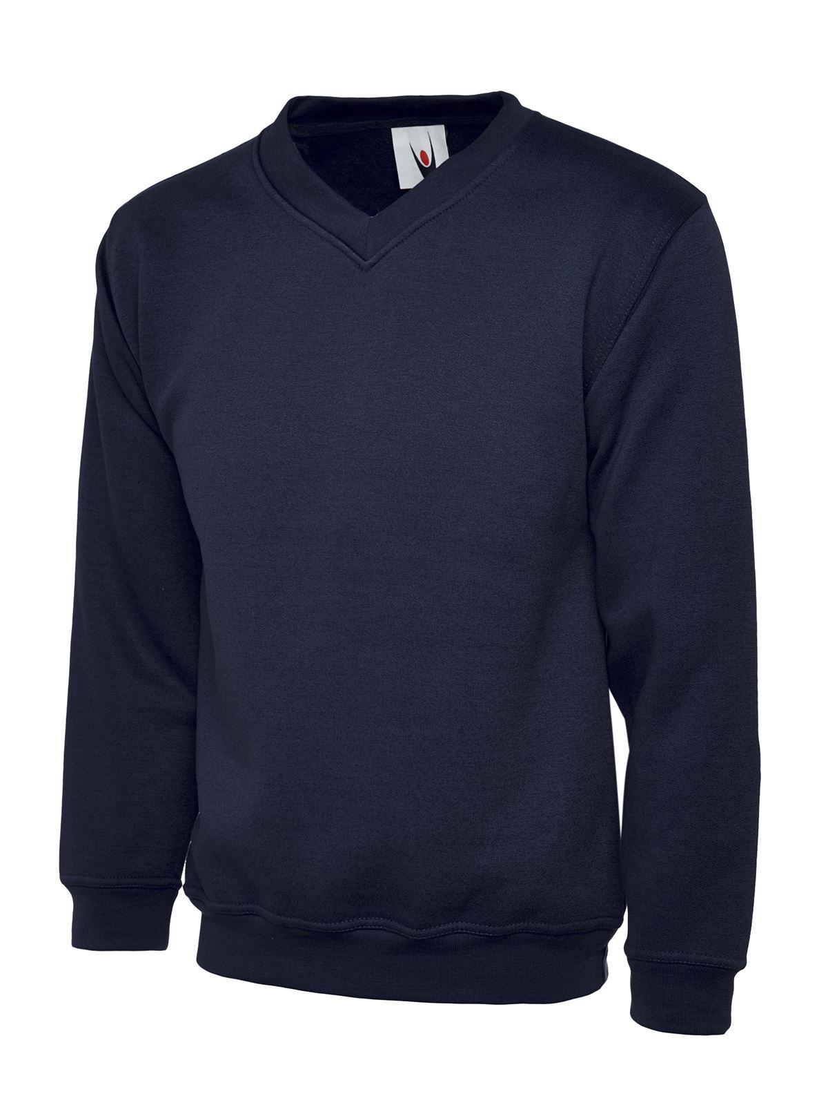 Uneek Premium V-Neck Sweatshirt - Navy - 4XL - 50% Polyester/Cotton
