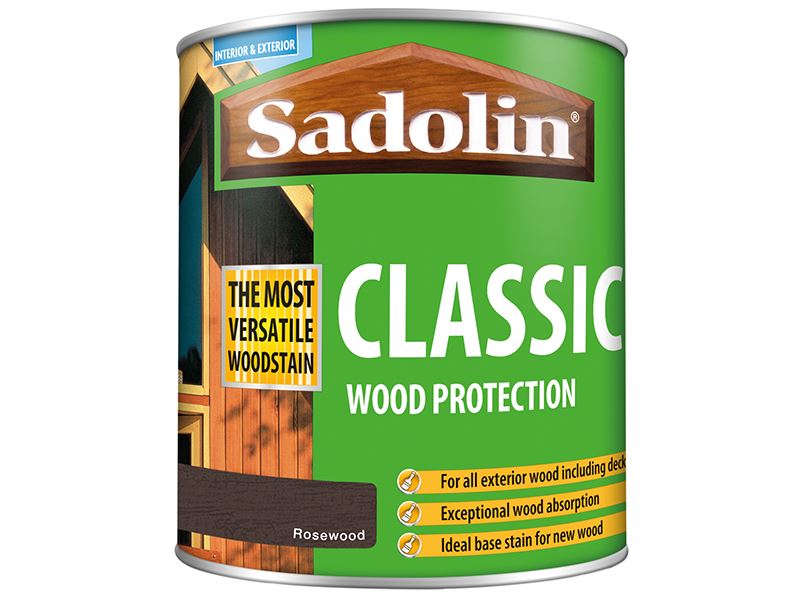 Sadolin 클래식 우드 프로텍션 스테인 - 로즈우드, 1리터
