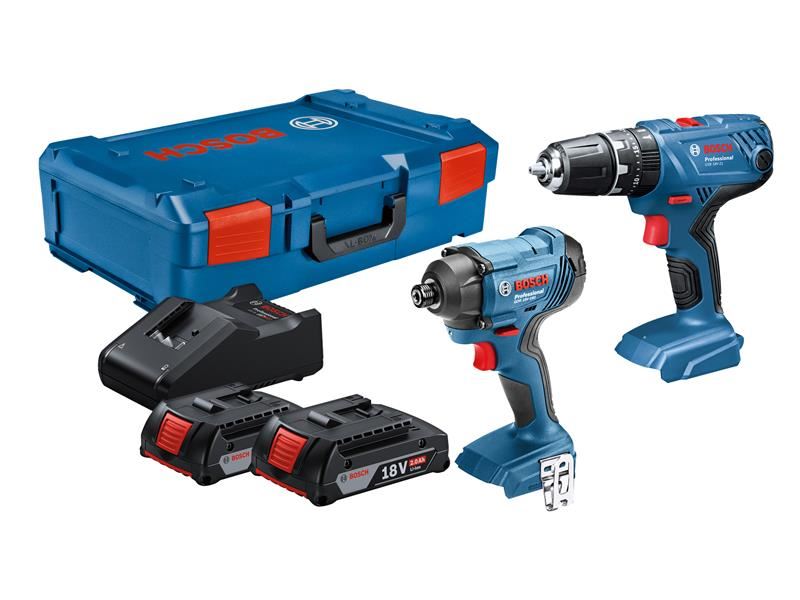 Bosch Professional - Pacáiste Cúpla: Drilí Comhcheangailte 18V & Tiománaí Imbhú