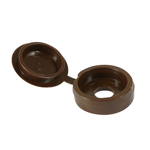 Timco Small Brown Hinged Screw Caps (100 Pieces, 3.0-4.5mm)