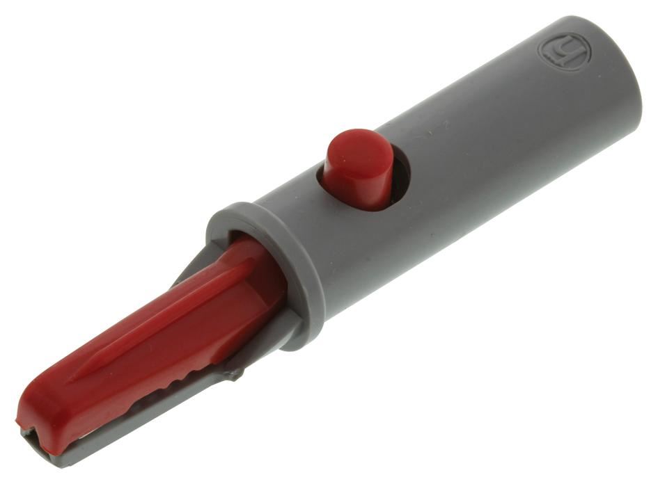 HIRSCHMANN TEST AND MEASUREMENT Pinza de Cocodrilo 6mm, Gris/Rojo, 6A
