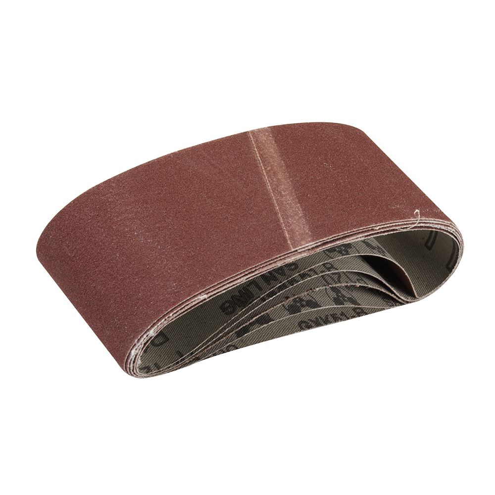 Silverline Sanding Belts 65x410mm, 120 Grit, 5-Pack