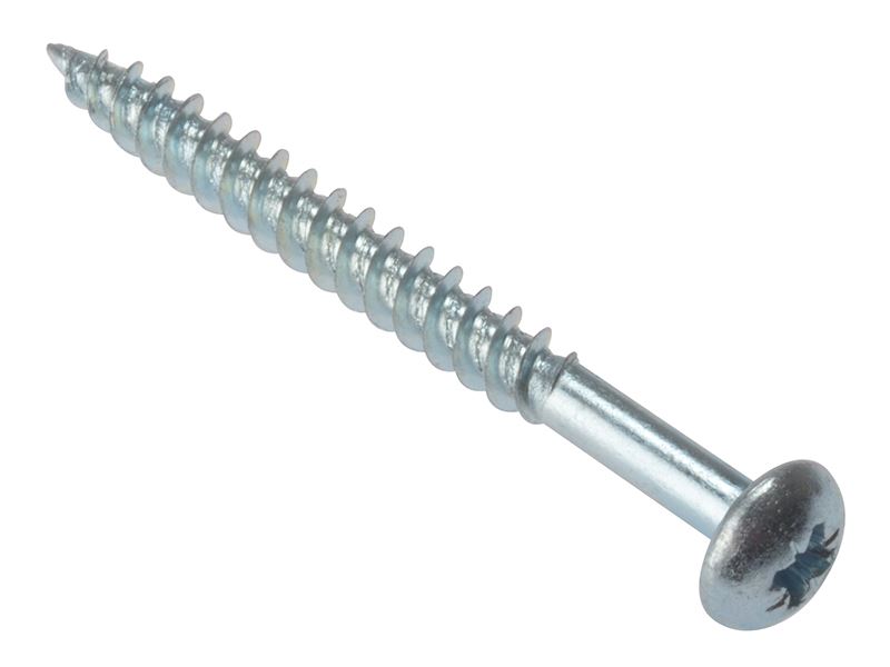 ForgeFix Universelle Pozi-Schrauben mit Linsenkopf, verzinkt, 1.1/2 Zoll x 10, 