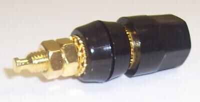PRO SIGNAL 4mm Binding Post, Gold Plated, Black, Panel Mount