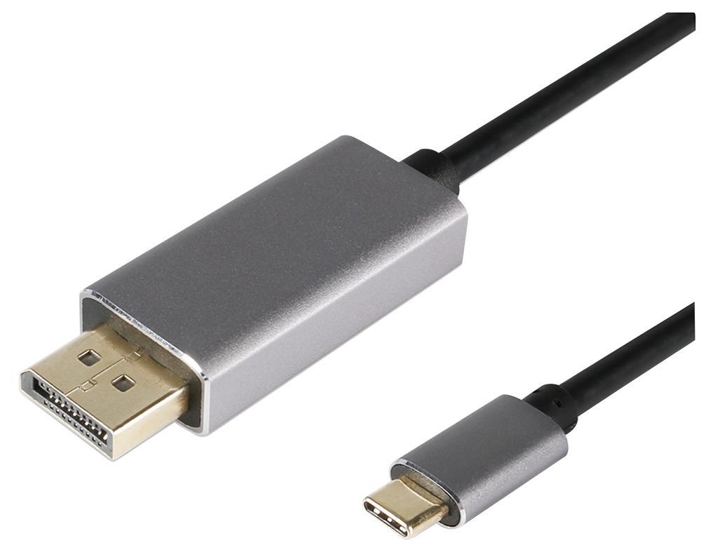 PRO SIGNAL - Câble Adaptateur USB-C vers DisplayPort 4K, Noir 1m