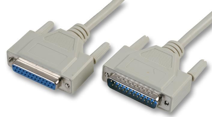 PRO SIGNAL DB25 Female to Male Extension Cable, 2m, Grey