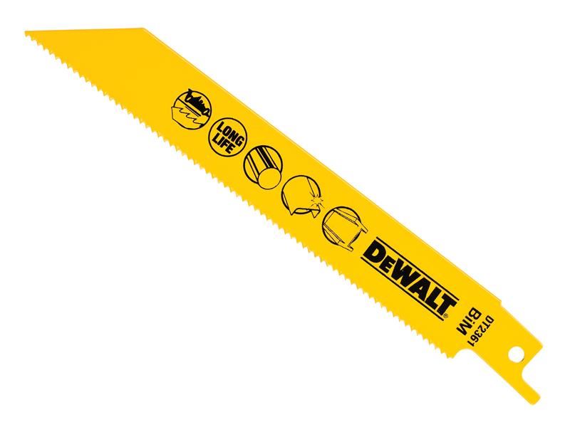 DEWALT - Διμέταλλη Λεπίδα Πρισματικού Πριονιού, 152mm, 14 TPI, Σετ 5