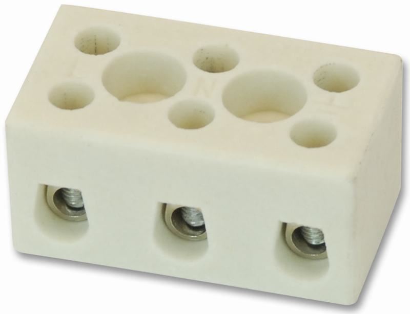 HYLEC Ceramic Terminal Block, 3-Way, 32A 450V, High Temperature