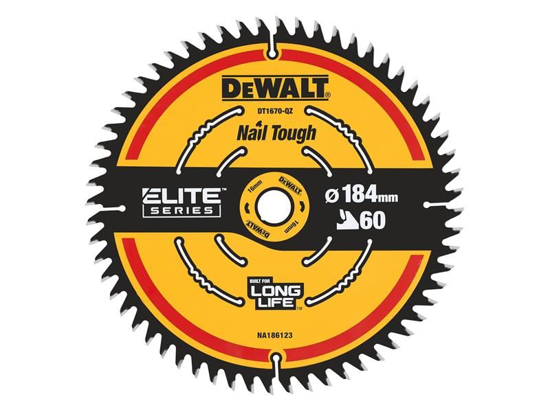 DEWALT ELITE Mitre Saw Blade 184mm x 16mm, 60T