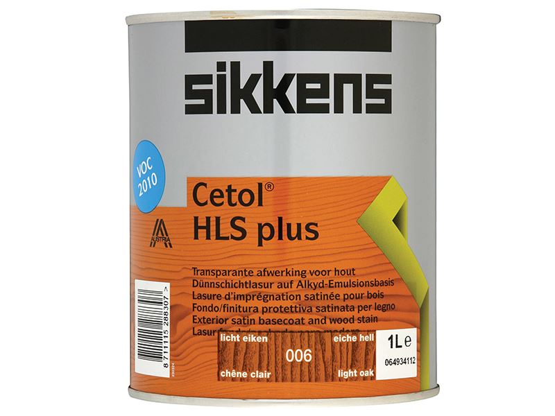 Sikkens Cetol HLS Plus Translucent Woodstain, Light Oak, 1L