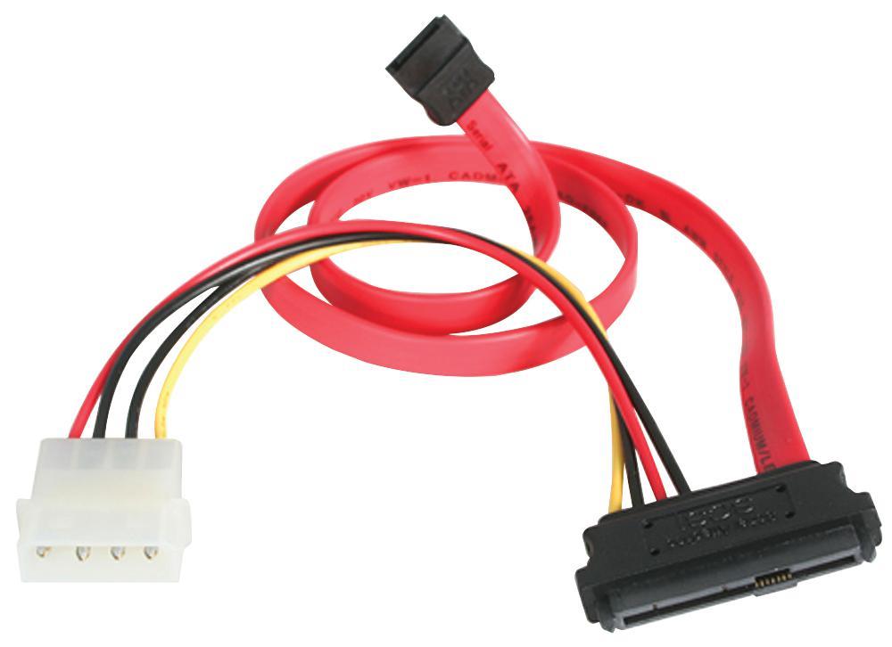 StarTech Cabo SAS para SATA 29 Pin com Alimentação LP4