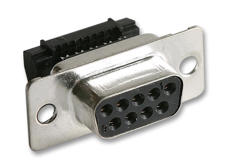 Multicomp 9-Way IDC Socket Connector, Black, DE Size