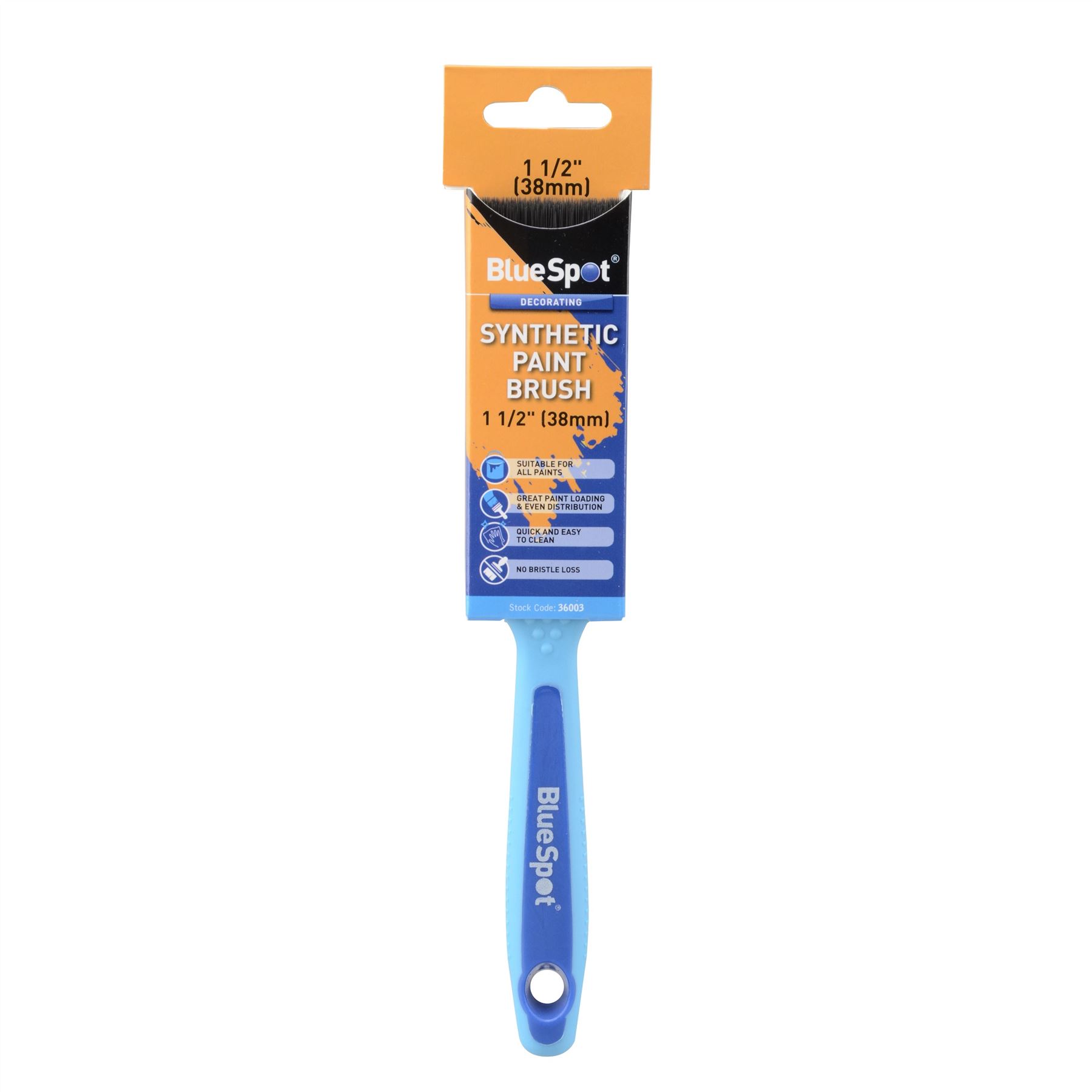 Blue Spot Tools - Synthetischer Pinsel 1 1/2 Zoll (38mm) mit Soft-Griff
