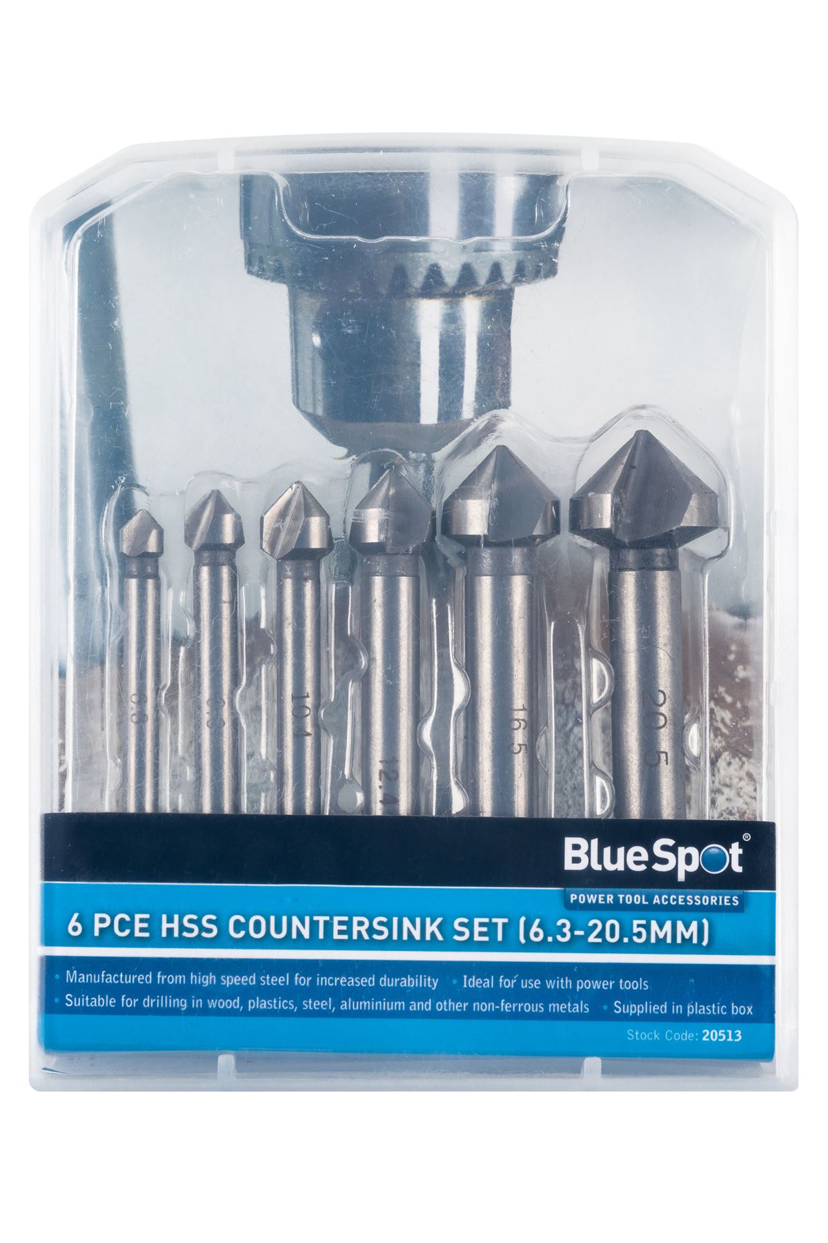 Blue Spot Tools - Jeu de 6 fraises à chanfreiner HSS (6,3-20,5mm)