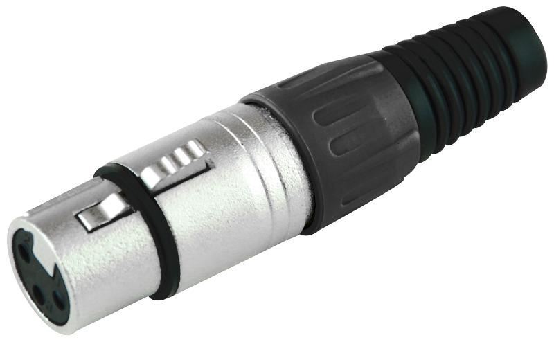 PRO SIGNAL 3-Pole XLR Socket with Black Strain Relief