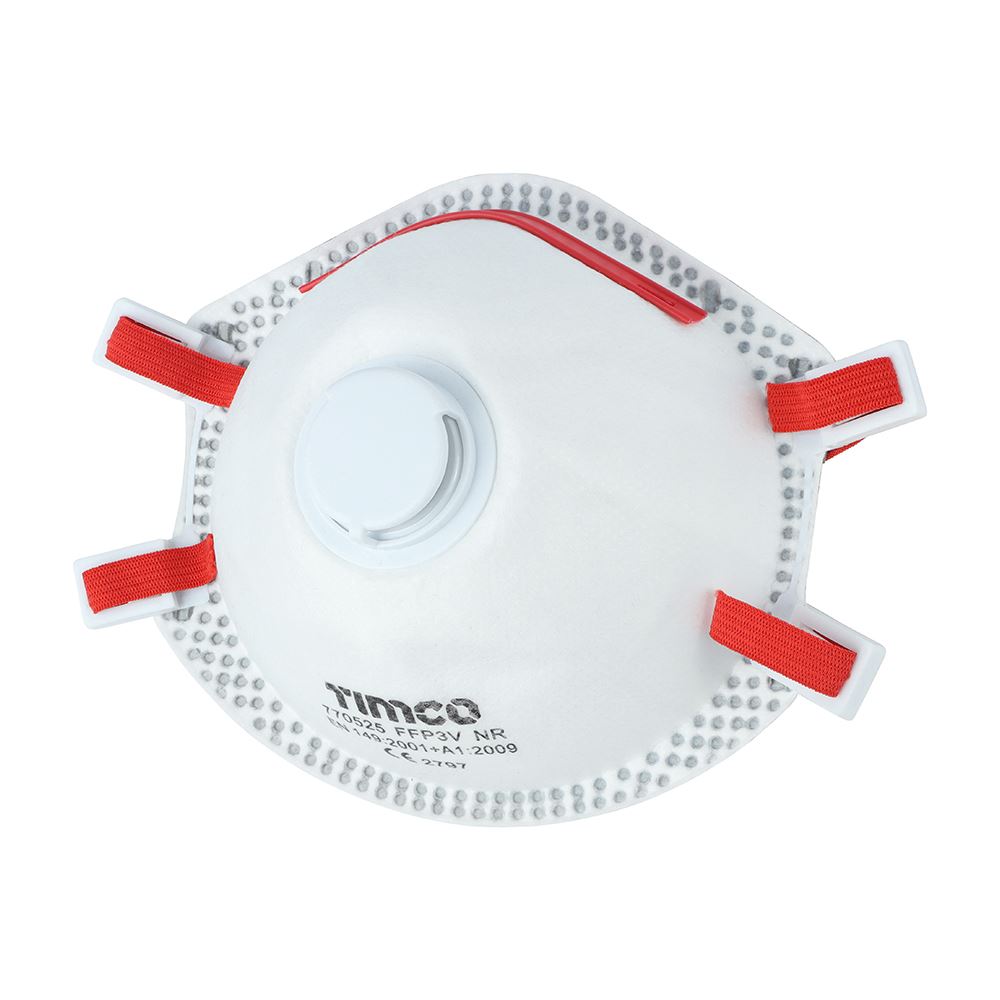 Timco Máscara FFP3 Moldada com Válvula, Pack de 3