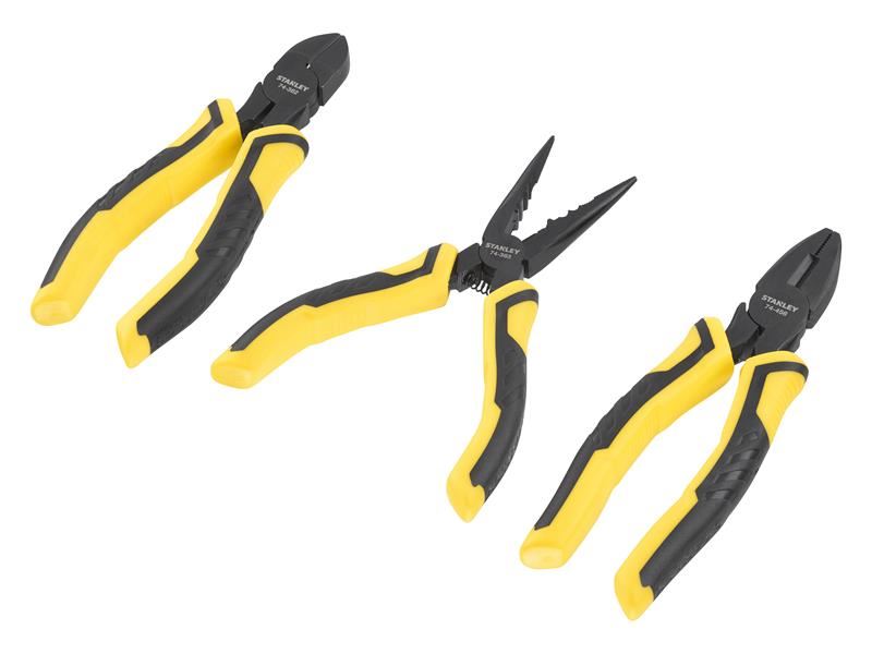 STANLEY ControlGrip Sada kleští, 3 ks, kovaná ocel
