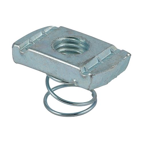 Timco M12 Short Spring Channel Nuts, Zinc, 100-Pack