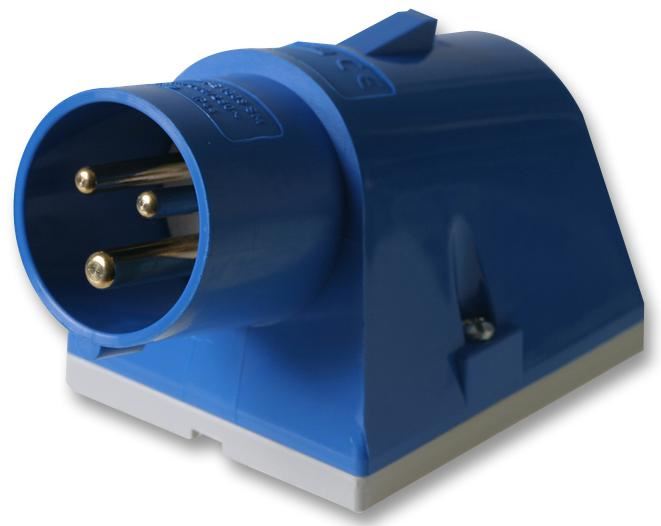 PRO POWER - 16A, 240V, 表面安裝CEE電器插座, 2P+E, 藍色, IP44