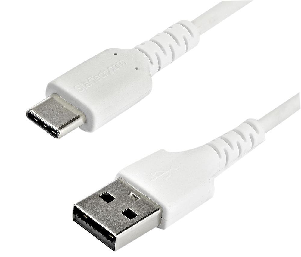 STARTECH TPE Καλώδιο USB-A σε USB-C, 1m, Λευκό, Γρήγορη Φόρτιση 3A, USB 2.0