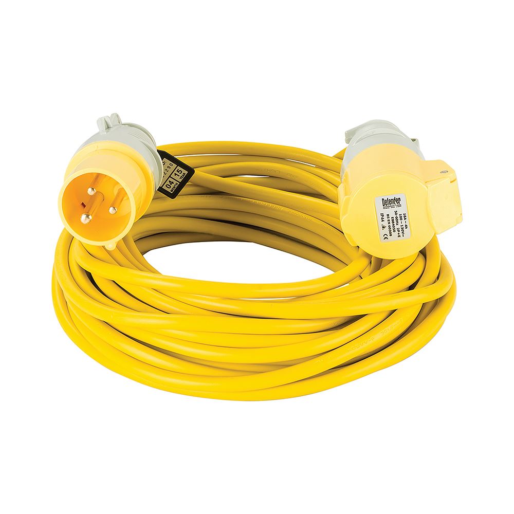 Defender - 延長線 黃色 2.5mm² 16A 14米 - 110V