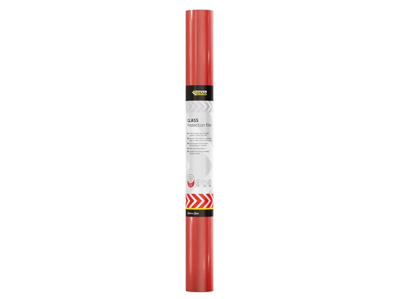 Everbuild Sika Glass Protector Film, Red, 600mm x 25m