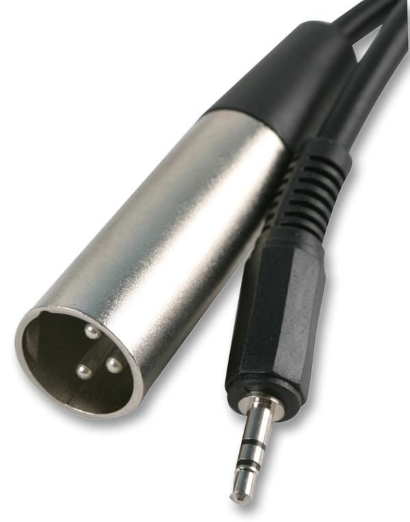 Pro Signal 3pin XLR na 3,5mm Jack kabel, stereo, 2m, černý
