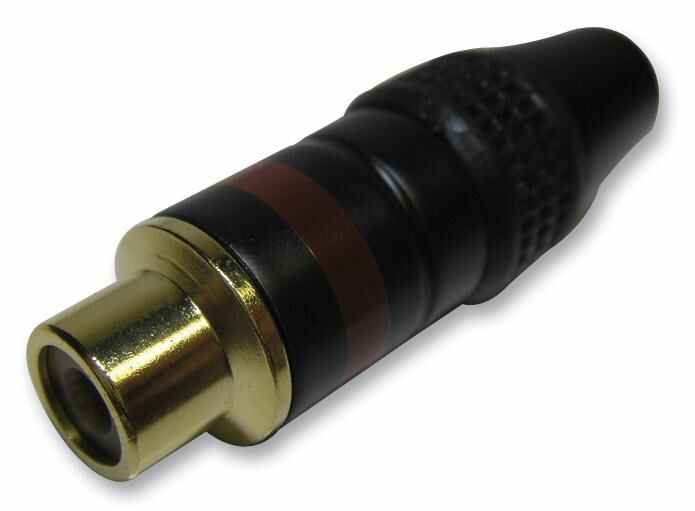 PRO SIGNAL Phono Socket, Black & Red