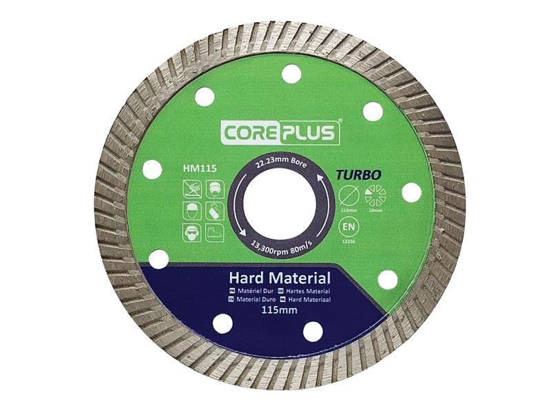 CorePlus HM115 Turbo Diamond Blade, 115mm, Hard Material