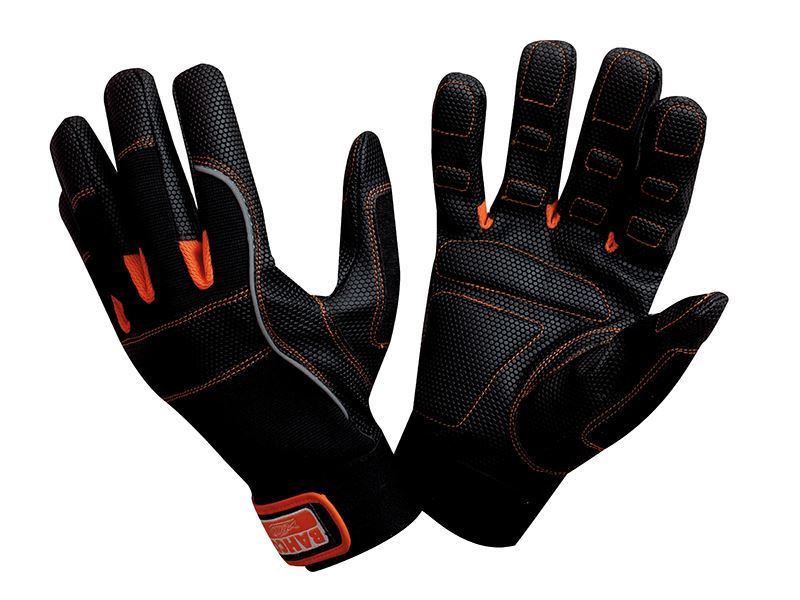 Bahco Power Tool Padded Palm Gloves, PU, Size 8 (M)