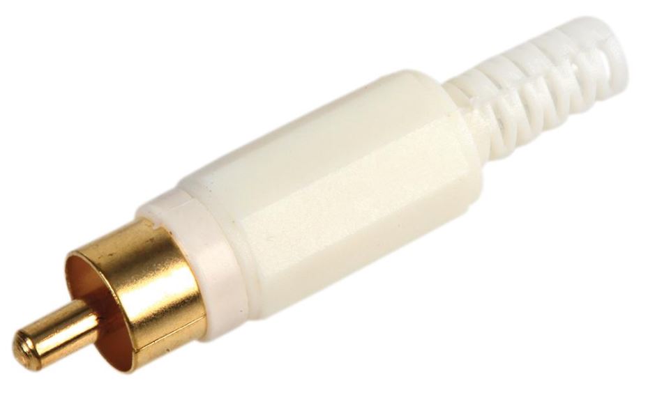 PRO SIGNAL - Σακούλα με 10 Λευκά Φωνούς Συνδέτες, Επιχρυσωμένοι