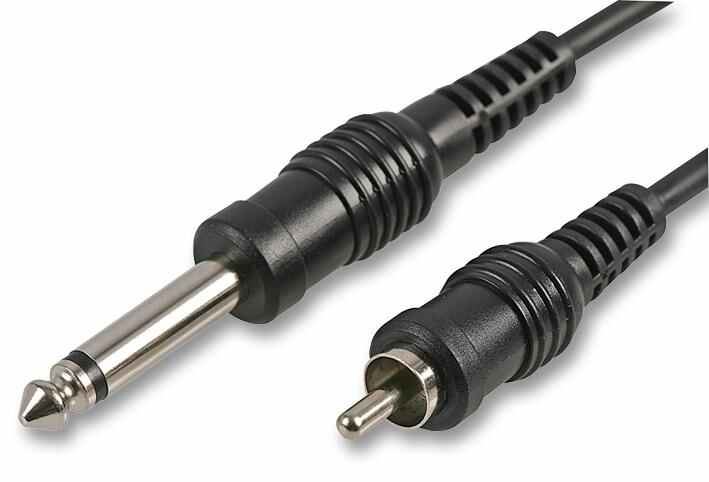 Pulse - Ceangal Jack Mona 6.35mm go RCA Fónó, 3m, Dubh