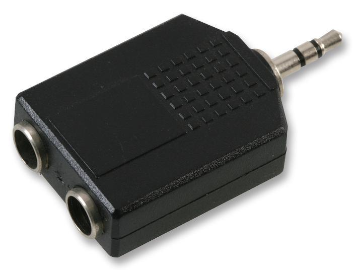 PRO SIGNAL Adaptador de 2 Conectores de 6.35mm a Enchufe de 3.5mm