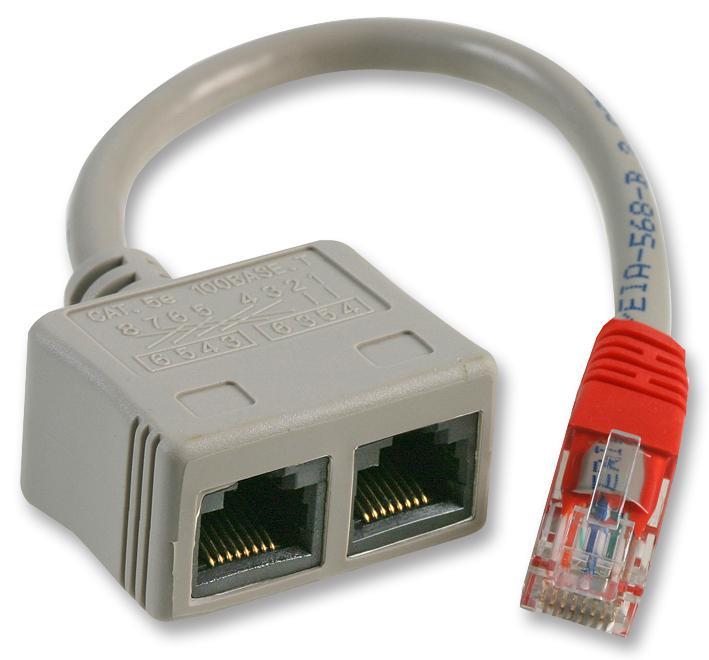 PRO SIGNAL Économiseur de câble Ethernet Cat5e UTP, Blanc, 120mm