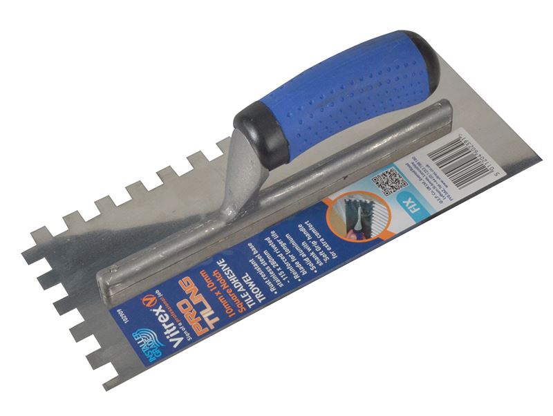 Vitrex Professional Stainless Steel Adhesive Trowel with 10mm Square Notches