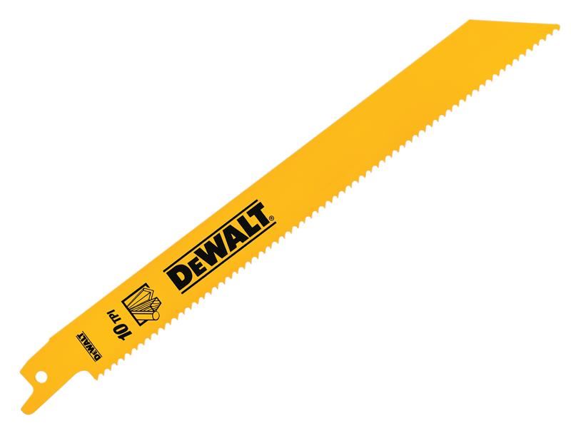 Dewalt Bi-Metal Reciprocating Blade 203mm x 10 TPI, Pack of 5