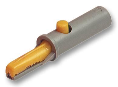 HIRSCHMANN Pinza Cocodrilo 6mm, Gris/Amarillo, 6A