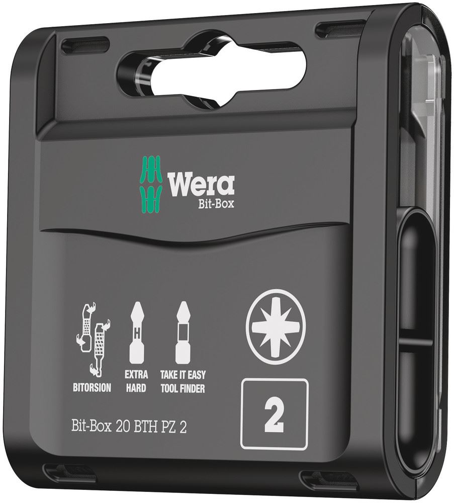 Wera Bit-Box 20 BTH PZ, PZ 2 x 25mm, 20 Pieces