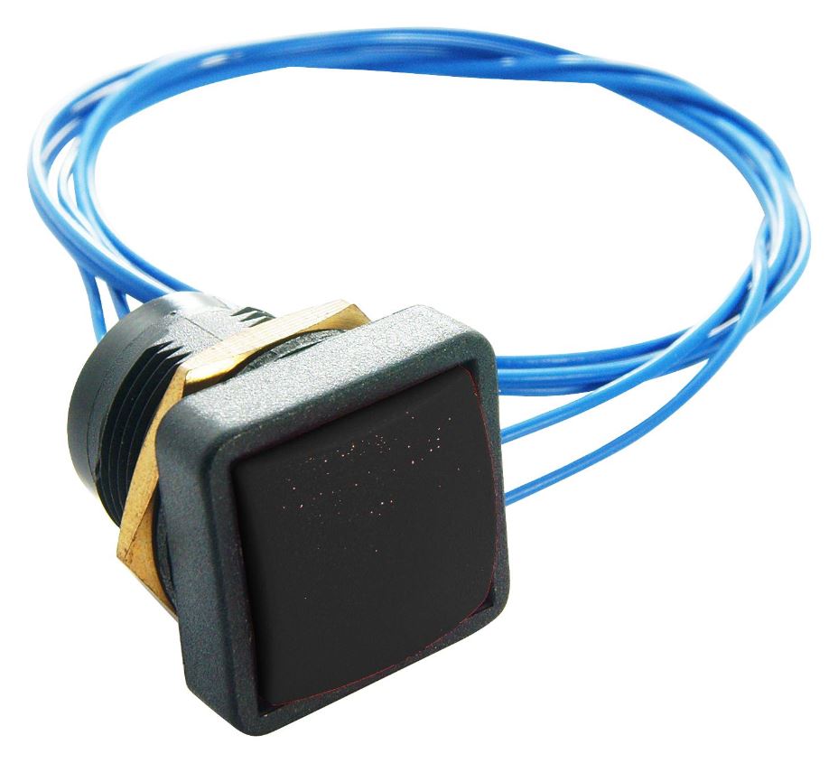 ITW SWITCHES Interruptor Quadrado de Pressão 49-59, Preto