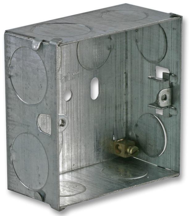 PRO ELEC 1 Gang 35mm Metalen Inbouwdoos, Staal